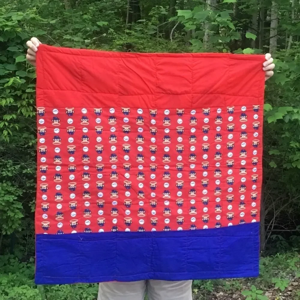 NWT. Hand Crafted Baseball Monkeys Quilt!